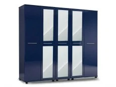 ASC ASC Venice Gloss 5 Door 3 Mirrored Wardrobe (Assembled)