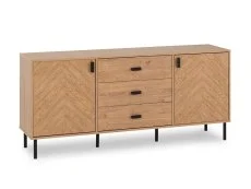 Seconique Clearance - Seconique Leon Oak 2 Door 3 Drawer Sideboard