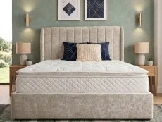 ASC ASC Finley Beige Fabric Ottoman Bed Frame