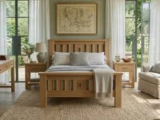 ASC ASC Selkirk Oak Wooden Bed Frame