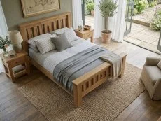 ASC ASC Selkirk Oak Wooden Bed Frame