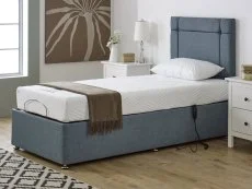 Clearance - Flexisleep Gel Ortho 3ft Single Electric Adjustable Bed in Graceland Silver
