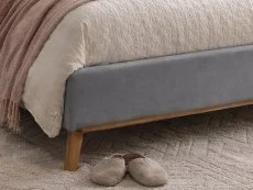 Time Living Time Living Albany Light Grey Fabric Bed Frame