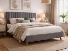 Time Living Time Living Albany Dark Grey Fabric Bed Frame