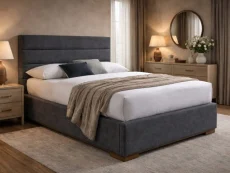 Time Living Time Living Mayfair Dark Grey Fabric Ottoman Bed Frame