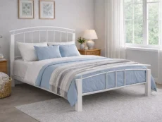 Time Living Time Living Tetras White Metal Bed Frame