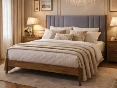 Time Living Time Living Cheslyn Dark Grey Fabric Bed Frame