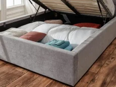 GFW GFW Dakota Platinum Fabric Ottoman Bed Frame