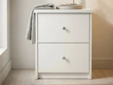 Core Core Erin White 2 Drawer Bedside Table