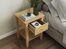 Core Core Henley Oak 1 Drawer Bedside Table