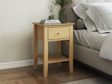 Core Core Henley Oak 1 Drawer Bedside Table