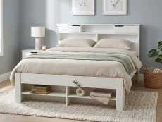 Bedmaster Bedmaster Fabio White Wooden Bed Frame
