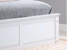 ASC ASC Serena White Wooden Ottoman Bed Frame