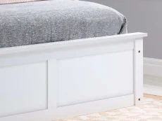 ASC ASC Serena White Wooden Ottoman Bed Frame