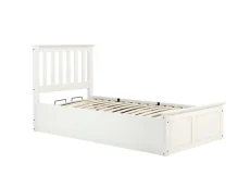 ASC ASC Serena White Wooden Ottoman Bed Frame