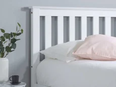 ASC ASC Serena White Wooden Ottoman Bed Frame