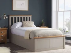 ASC ASC Serena Pearl Grey Wooden Ottoman Bed Frame