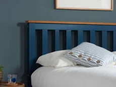 ASC ASC Serena Navy Blue Wooden Ottoman Bed Frame
