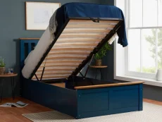 ASC ASC Serena Navy Blue Wooden Ottoman Bed Frame