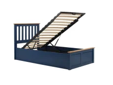 ASC ASC Serena Navy Blue Wooden Ottoman Bed Frame
