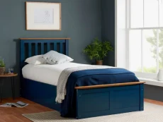 ASC ASC Serena Navy Blue Wooden Ottoman Bed Frame
