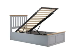 ASC ASC Serena Stone Grey Wooden Ottoman Bed Frame