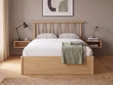 GFW GFW Fusum Oak Spindle Ottoman Bed Frame