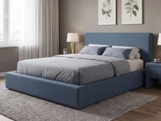 LPD LPD Soho Ink Blue Fabric Bed Frame