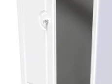 Welcome Welcome Balmoral White High Gloss 2 Door 2 Drawer Mirrored Double Wardrobe (Assembled)