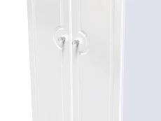Welcome Welcome Balmoral White High Gloss 2 Door 2 Drawer Tall Double Wardrobe (Assembled)