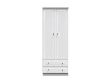 Welcome Balmoral White High Gloss 2 Door 2 Drawer Tall Double Wardrobe (Assembled) Welcome Balmoral White High Gloss 2 Door 2 Drawer Tall Double Wardrobe (Assembled)