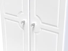 Welcome Welcome Balmoral White High Gloss 2 Door Tall Double Hanging Wardrobe (Assembled)