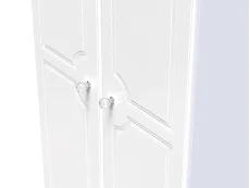 Welcome Welcome Balmoral White High Gloss 2 Door Tall Double Wardrobe (Assembled)