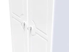 Welcome Welcome Balmoral White High Gloss 2 Door Tall Double Wardrobe (Assembled)