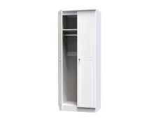 Welcome Welcome Balmoral White High Gloss 2 Door Tall Double Wardrobe (Assembled)