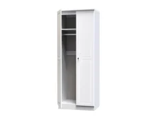 Welcome Welcome Balmoral White High Gloss 2 Door Tall Double Wardrobe (Assembled)