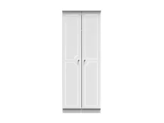 Welcome Welcome Balmoral White High Gloss 2 Door Tall Double Wardrobe (Assembled)
