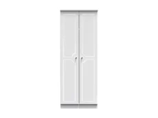Welcome Welcome Balmoral White High Gloss 2 Door Tall Double Wardrobe (Assembled)