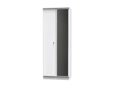 Welcome Welcome Balmoral White High Gloss 2 Door Tall Mirrored Double Wardrobe (Assembled)
