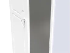 Welcome Welcome Balmoral White High Gloss 2 Door Tall Mirrored Double Wardrobe (Assembled)