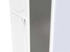 Welcome Welcome Balmoral White High Gloss 2 Door Tall Mirrored Double Wardrobe (Assembled)