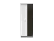Welcome Welcome Balmoral White High Gloss 2 Door Tall Mirrored Double Wardrobe (Assembled)