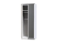 Welcome Welcome Balmoral White High Gloss 2 Door Tall Mirrored Double Wardrobe (Assembled)