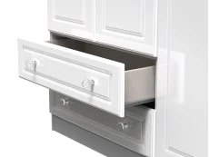 Welcome Welcome Balmoral White High Gloss 3 Door 2 Drawer Tall Triple Wardrobe (Assembled)