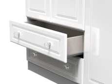 Welcome Welcome Balmoral White High Gloss 3 Door 2 Drawer Tall Triple Wardrobe (Assembled)