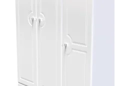 Welcome Welcome Balmoral White High Gloss 3 Door 2 Drawer Tall Triple Wardrobe (Assembled)