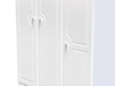 Welcome Welcome Balmoral White High Gloss 3 Door 2 Drawer Tall Triple Wardrobe (Assembled)