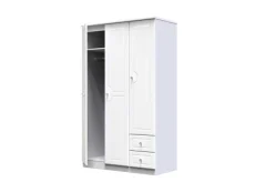 Welcome Welcome Balmoral White High Gloss 3 Door 2 Small Drawer Triple Wardrobe (Assembled)