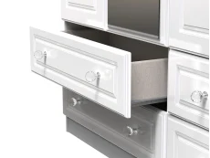 Welcome Welcome Balmoral White High Gloss 3 Door 4 Drawer Mirrored Triple Wardrobe (Assembled)