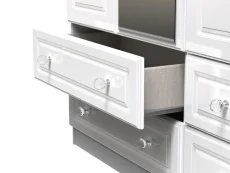 Welcome Welcome Balmoral White High Gloss 3 Door 4 Drawer Mirrored Triple Wardrobe (Assembled)